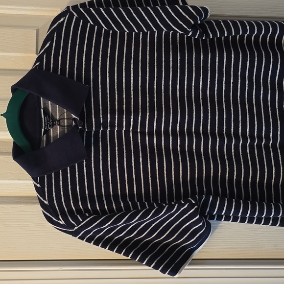 BEN SHERMAN BRAND MEN'S BLUE SHORT SLEEVE STRIPED 2 BUTTON POLO SIZE SMALL - Picture 2 of 16